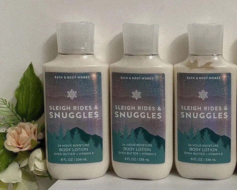3 New SLEIGHT RIDES & SNUGGLES BATH & BODY WORKS BODY LOTION CREAM