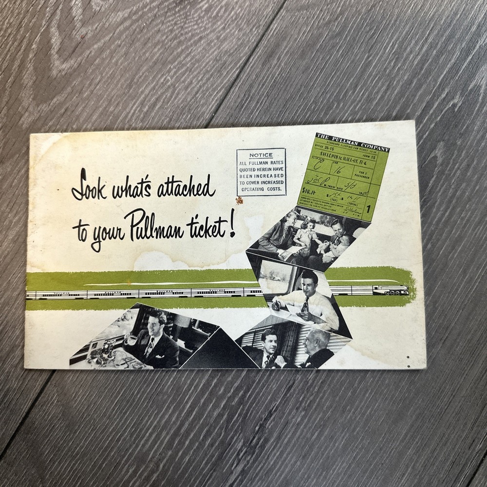 Vintage Pullman Train Car  Accommodations Brochure Ad Pamphlet Railroad RR-image
