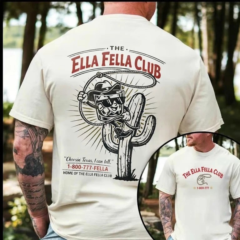 The Ella Fella Club Graphic Tee, Western Country Concert T-Shirt