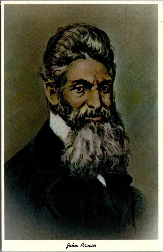 John Brown Abolitionist Curteichcolor Postcard 1960s Civil War Era Figure