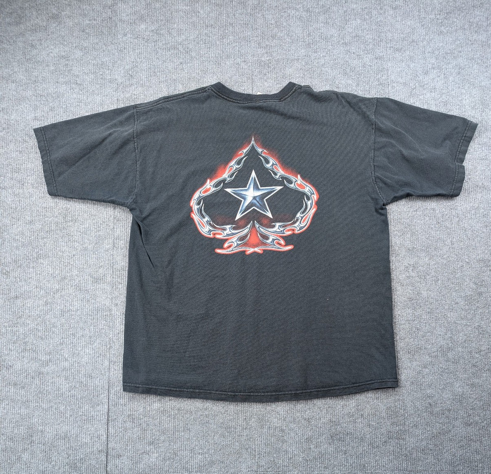 Vintage No Fear Shirt Mens XL Two Sided Ace Y2K Skater Grunge 90s Center Graphic