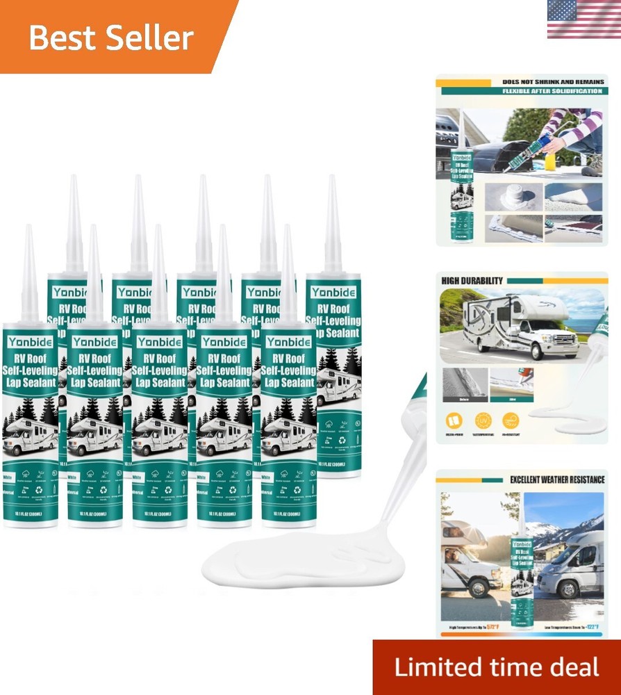 Silicone Caulk RV Roof Sealant 10-Pack Waterproof Repair Kit