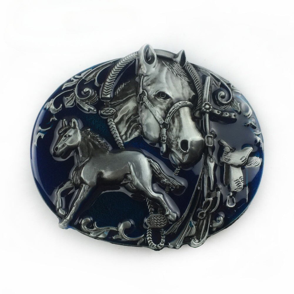 Western Cowboy Belt Buckle for Men US Rodeo Vintage Style Wear - Horsemanship