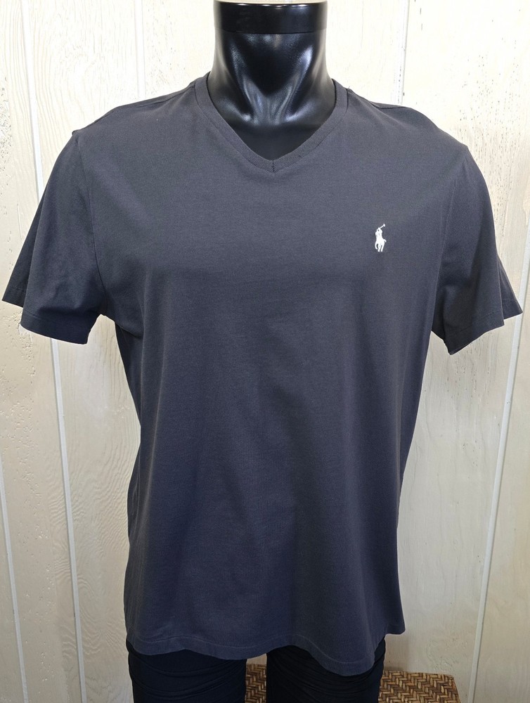 Polo Ralph Lauren Active T-shirt Men's Sz L Gray 180/100A S/S V-Neck L