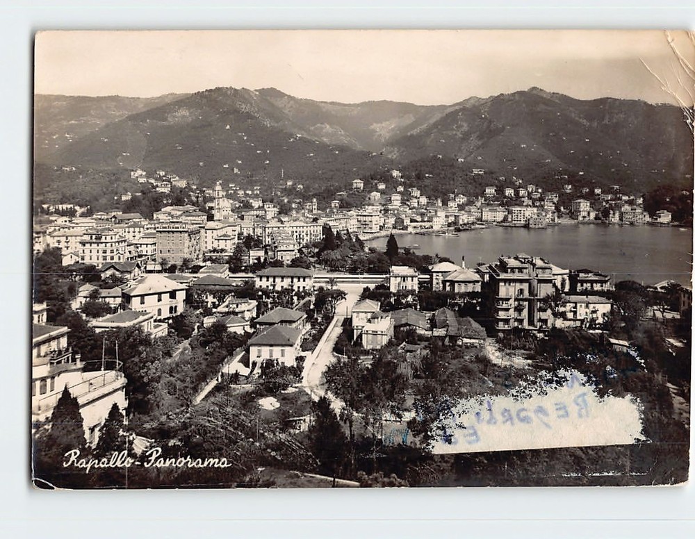 Postcard Panoramic View Rapallo Italy