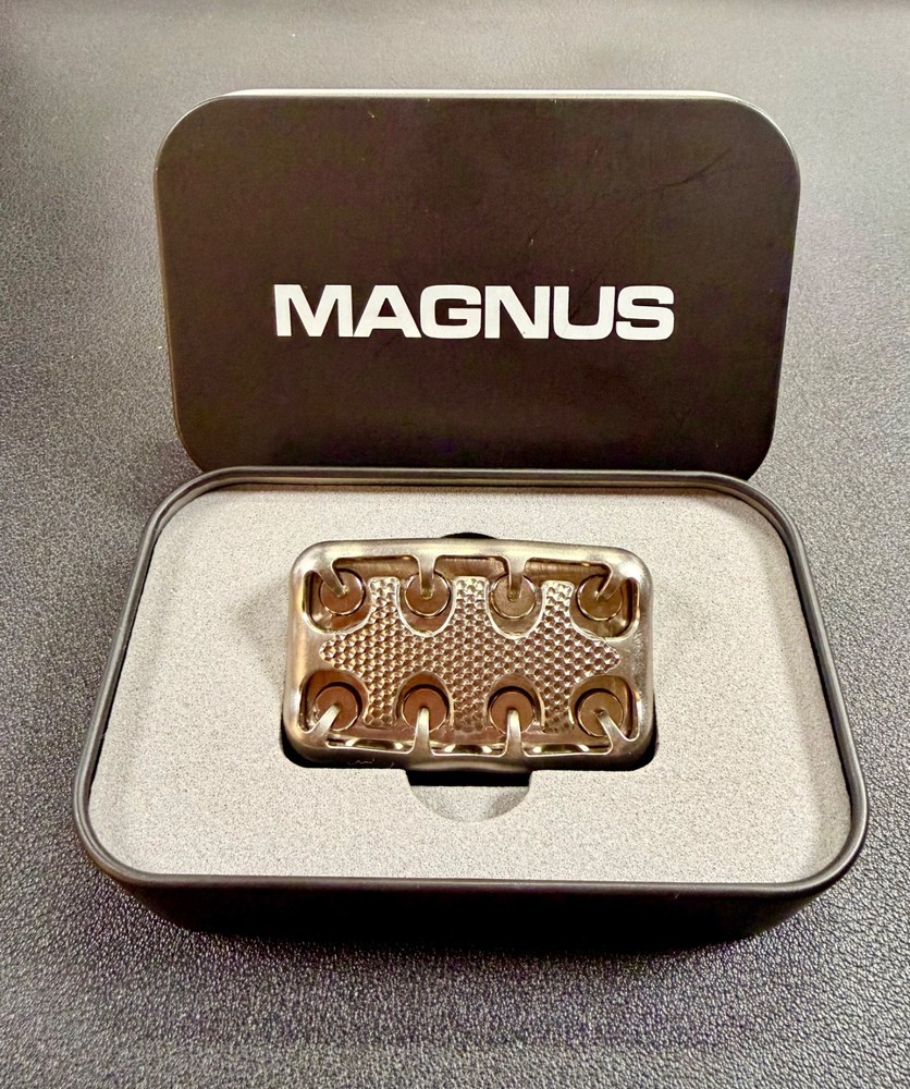 Magnus No-Ring Titanium – GOLD 3 Click Slider with Stainless Steel  Swiss Plates