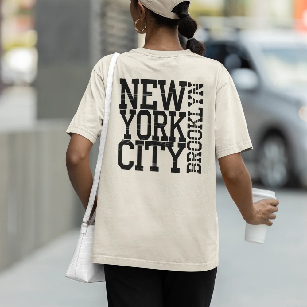 Women's Oversized back print streetwear Round Neck T-Shirt Graphic Print Casual