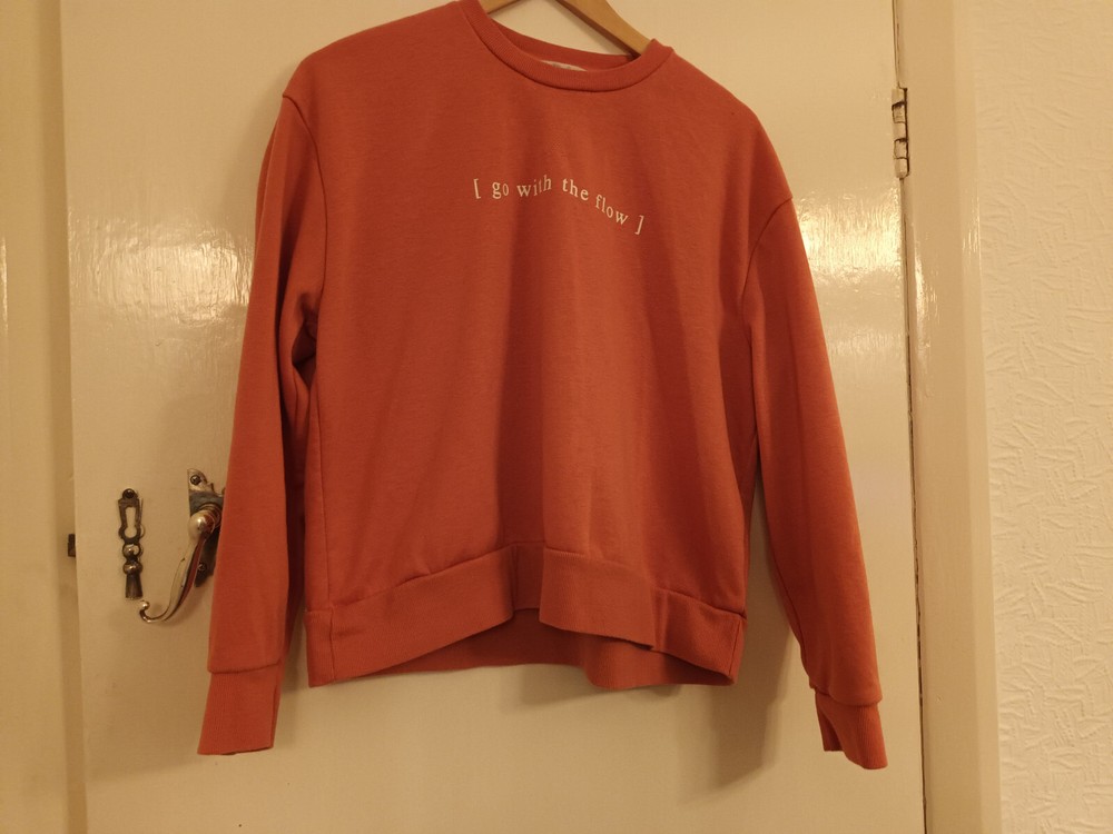 Primark Go with the Flow Loose Fit Orange Sweatshirt Jumper Size M / 12 - 14