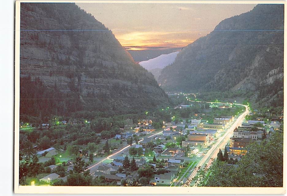 Postcard Aerial View Ouray Colorado USA