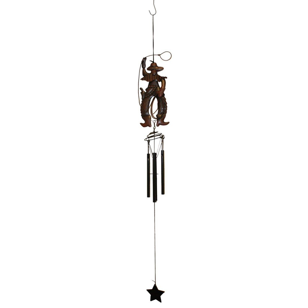 29753 - Bronze Cowboy Windchime 10-inch |G-7|