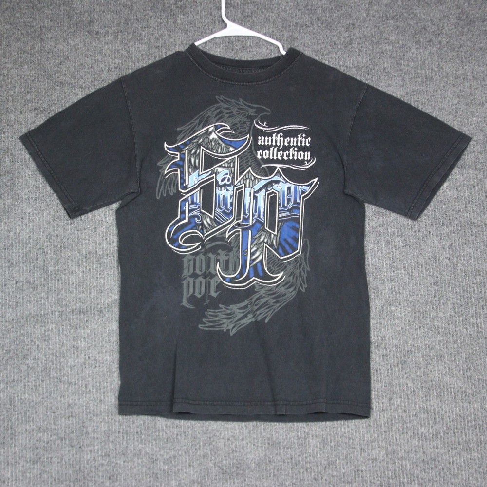 JNCO Type South Pole Mens XL Black Graphic T Shirt Grunge Skater Retro Y2K