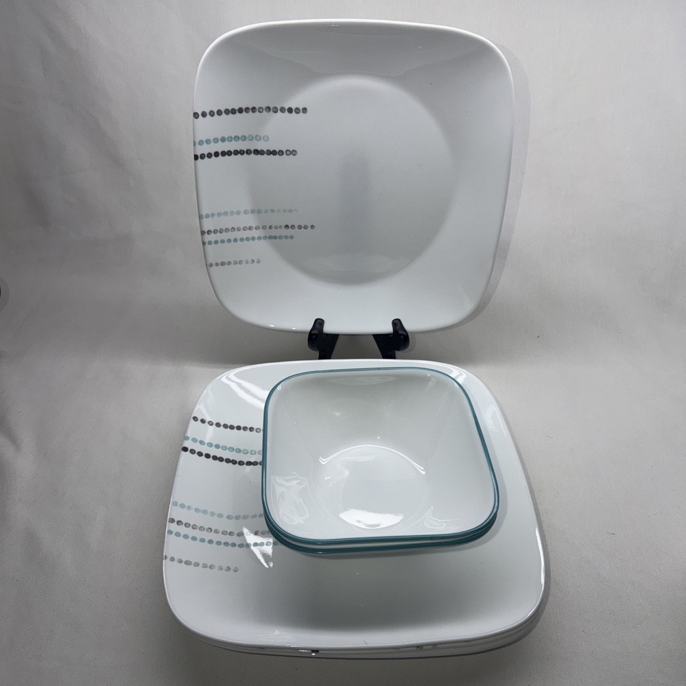 Lot Of 7 Corelle Corning RAINDROPS  10 1/4