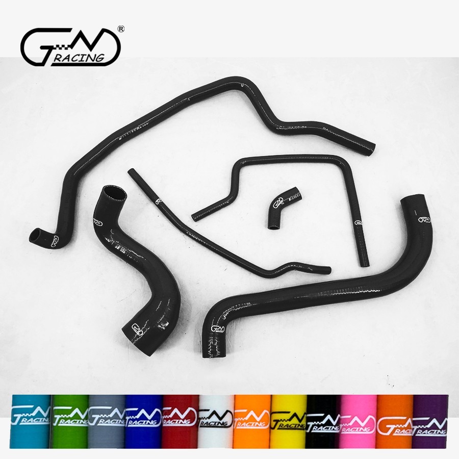 Silicone Radiator Coolant Hose Kit Fit 1987 1988 Porsche 924S  924 S 2.5L Black