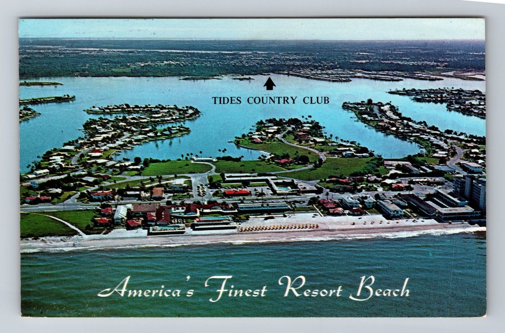 St Petersburg FL-Florida, Tides Hotel & Bath Club, Vintage c1975 Postcard Postal