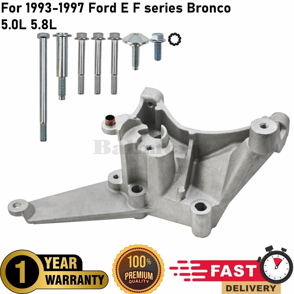 For 1992-97 Ford Bronco F150 F250 F350 Alternator Smog Bracket 5.8L 5.0L w/Bolts