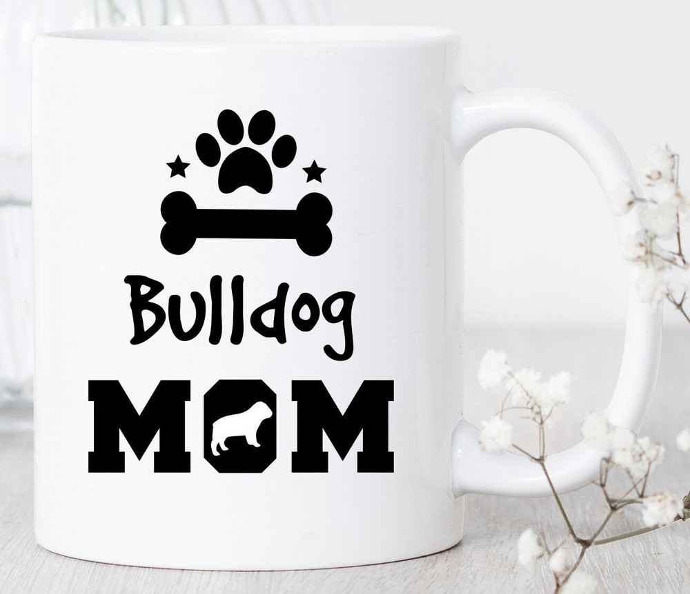 Bulldog Mamá Taza Bulldog Bulldog Taza de Café Regalo para Amante de Bulldog Divertido
