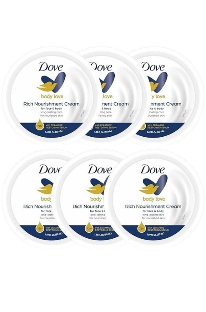 Dove Body Love Rich Nourishment Cream 2.53 fl oz New Sealed Set Of 6