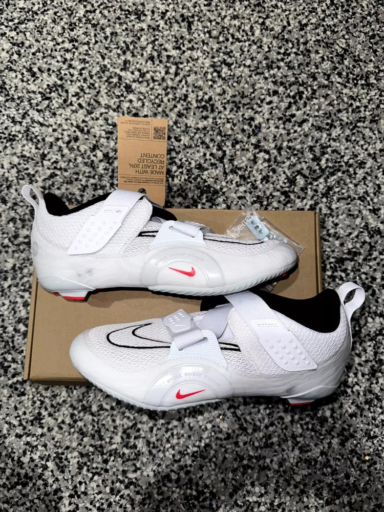Nike Superrep Cycle 2 Next Nature White Black Red Cycling Shoes DH3396-100 7.5-9
