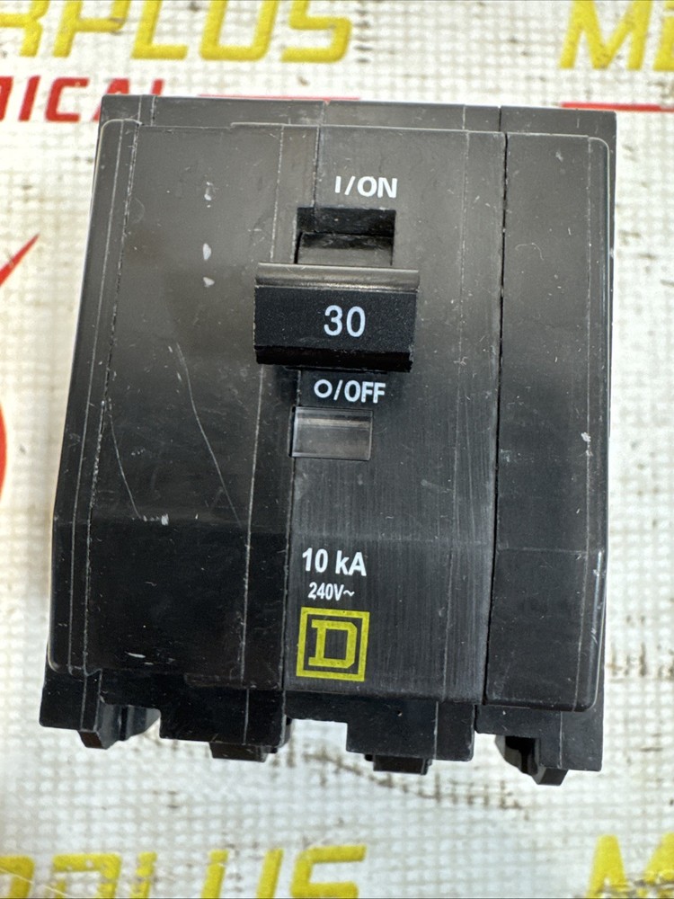 Square D QO230 30 Amp 2-Pole Circuit Breaker 240V 10kA QO Series Tested Used