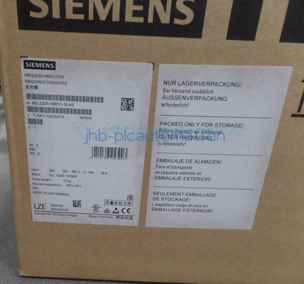 1PCS SIEMENS 6SL3225-0BE31-5UA0  15KW  PM250 Series G120 Power Module New