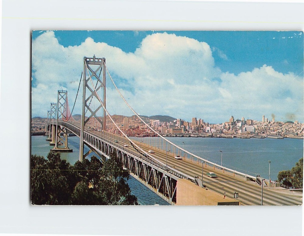 Postcard San Francisco-Oakland Bay Bridge California USA