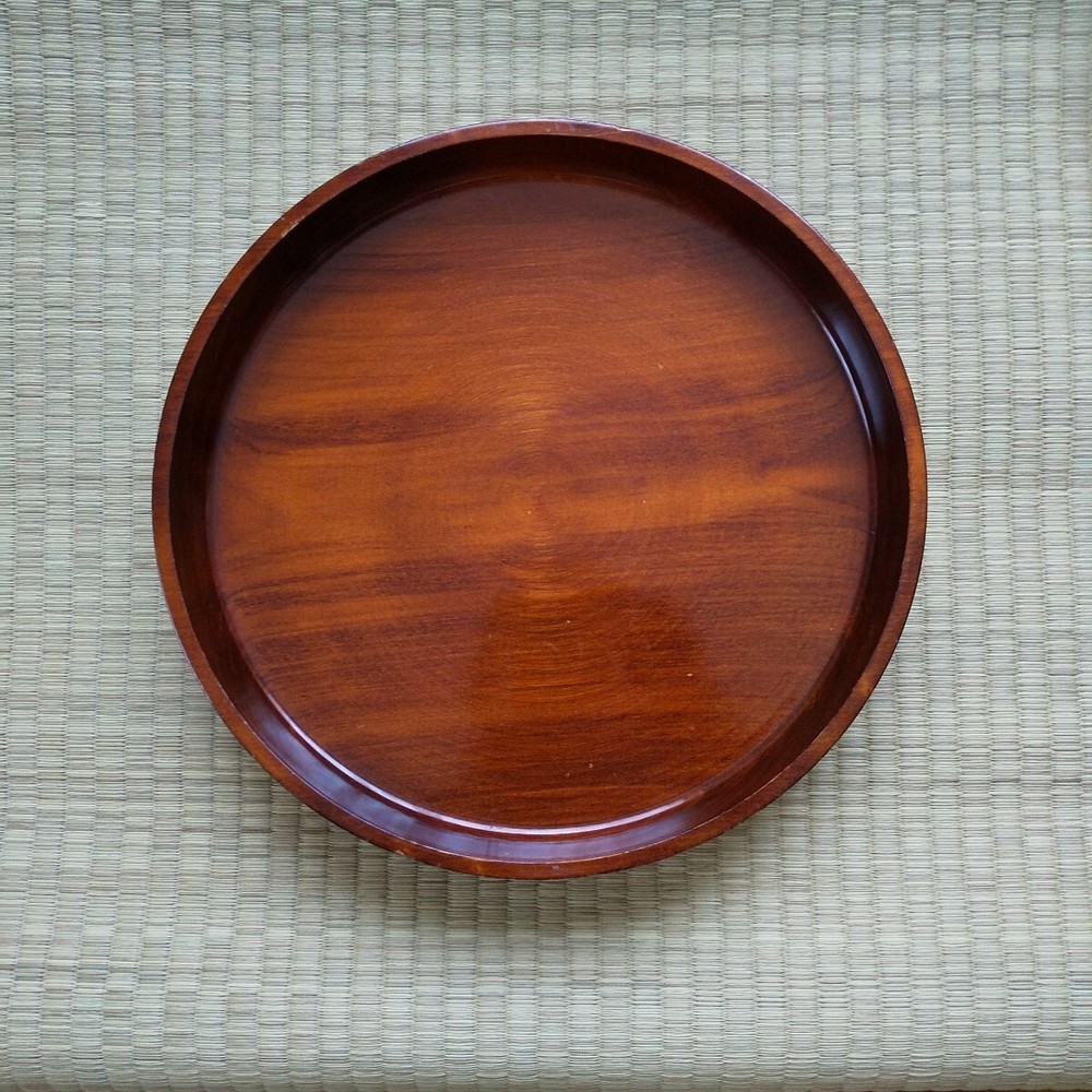 Natural Wood Tray Round Tray Craft Tray Japanese Tableware Tea Ceremony Utensils