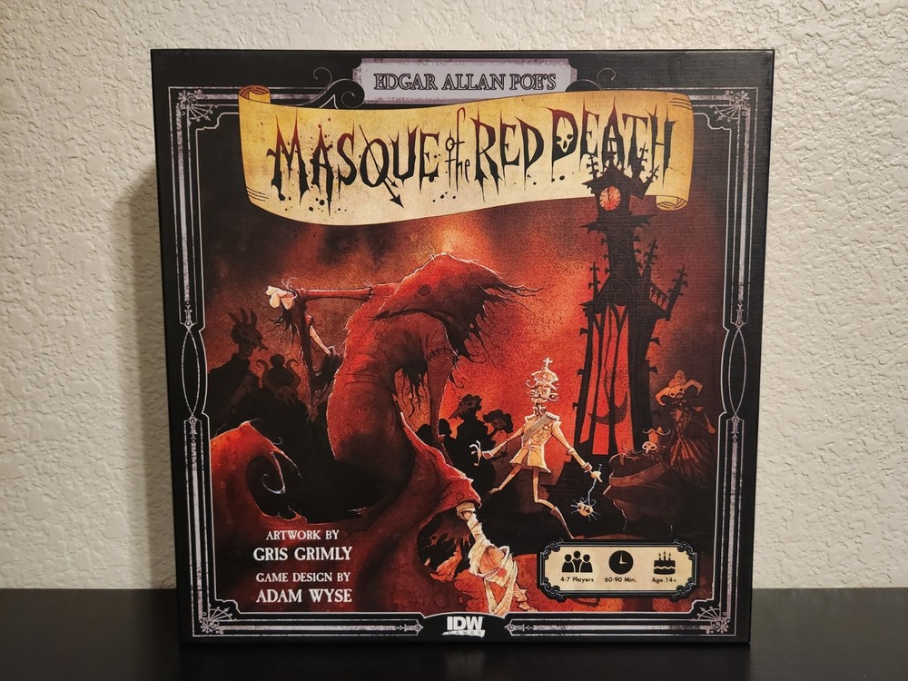 Edgar Allan Poe's Masque of Red Death Board Game (4-7 Players) Complete Clean