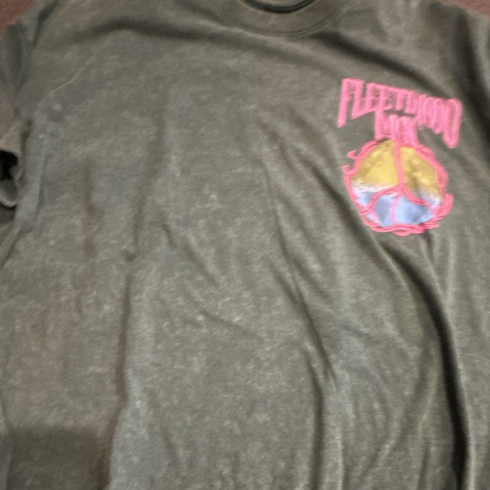 Fleetwood Mac Green XL Graphic Print Crew Neck Short Sleeve T-Shirt Tee
