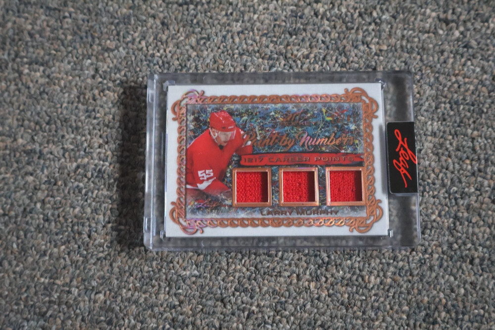2022-23 Leaf Art of Hockey Paint By Numbers Relic Larry Murphy Patch /45 #PBN-19