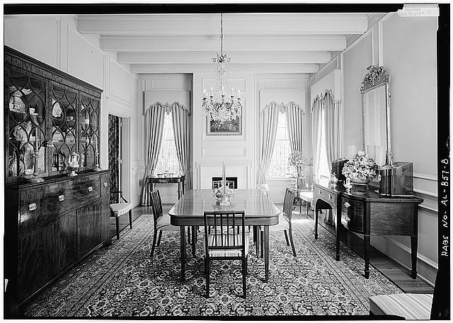 Photo:Mobile Alabama Schley-Rutherford House 1900s Interior Dining Room