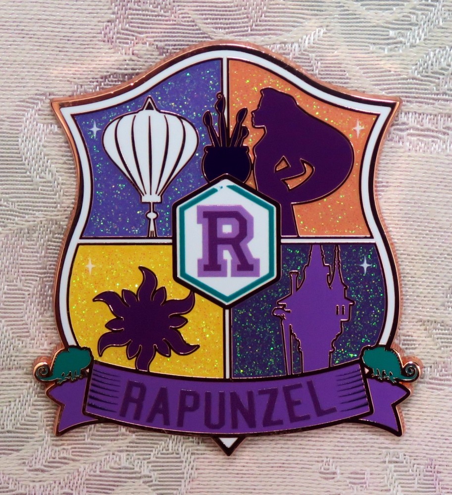Disney Palm Pink A La Mode Rapunzel Princess Crests Jumbo Mystery Pin Chaser