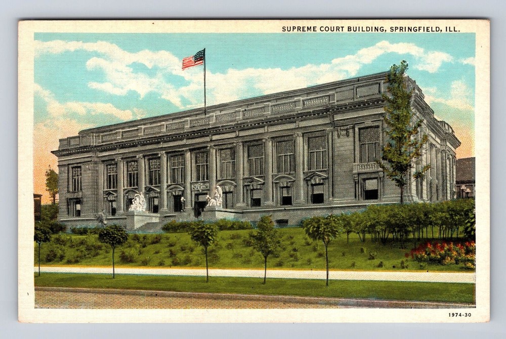 Springfield IL-Illinois, State Supreme Court Building, Vintage Postcard