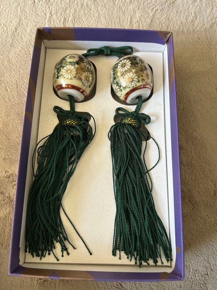 Fuchin Kutani Ware Wind Chime Hand-painted Porcelain Art Gift