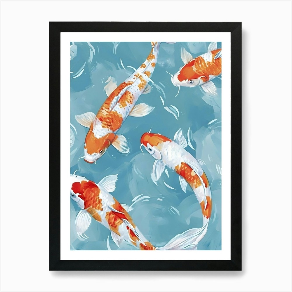 Koi Fish 2 Art Print Framed Wall Art Poster Canvas Print Picture