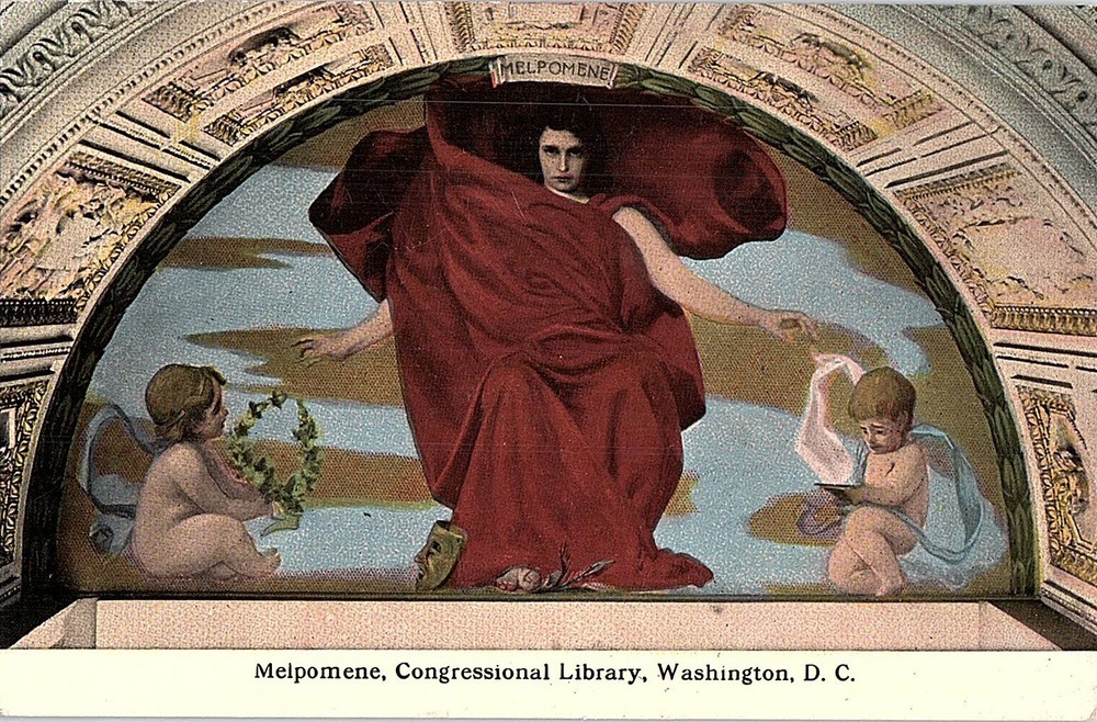 Postcard LIBRARY SCENE Washington District of Columbia DC AI3520