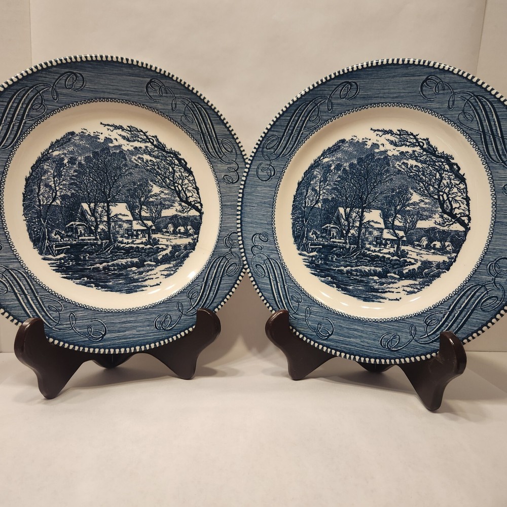 2 Vintage Currier & Ives 