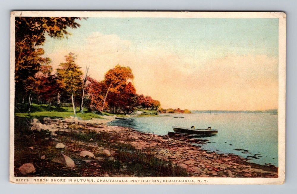 Chautauqua NY-New York, Chautauqua Institute in Autumn, c1928 Vintage Postcard