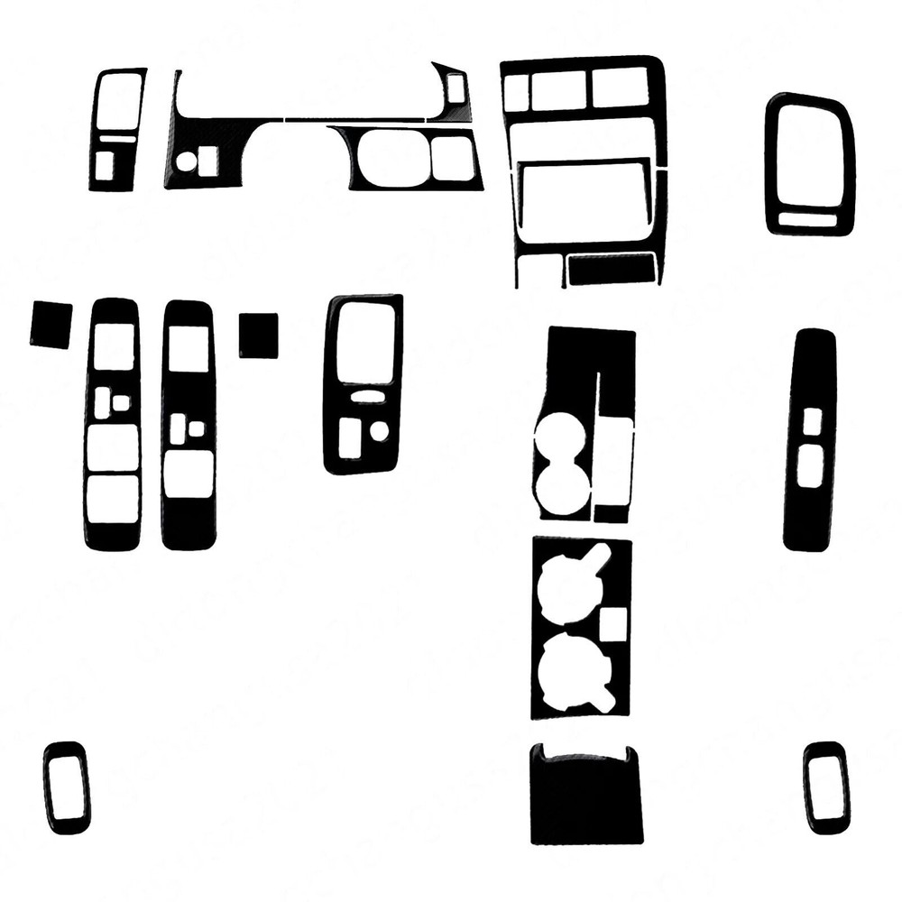 26Pcs Glossy Piano Black Kits Full Interior Dash Trim For Toyota Tacoma 2001-04
