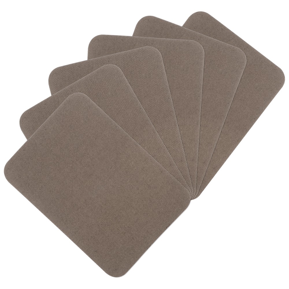 6Pcs 3x4.25 Inch Taupe Cotton Iron-On Patches for Clothing Repair  