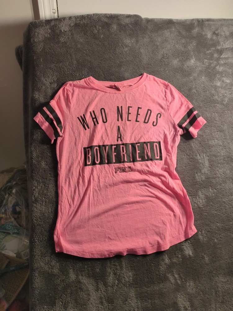 Victoria Secret Love Pink Shirt Women's Size Small Pink