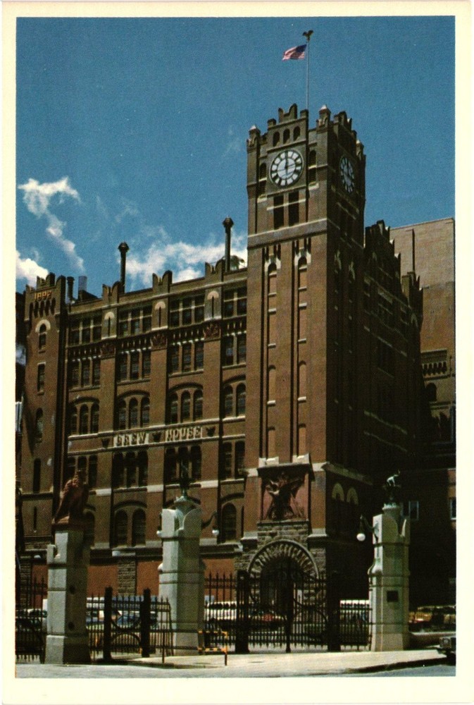 1981 Anheuser-Busch Brew House St. Louis MO Clock Tower Vintage Postcard
