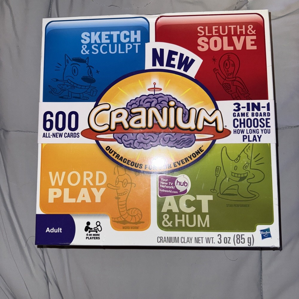 Cranium 3 In 1 Board Game Adult 4+ Players 600 All-New Cards **BRAND NEW!**