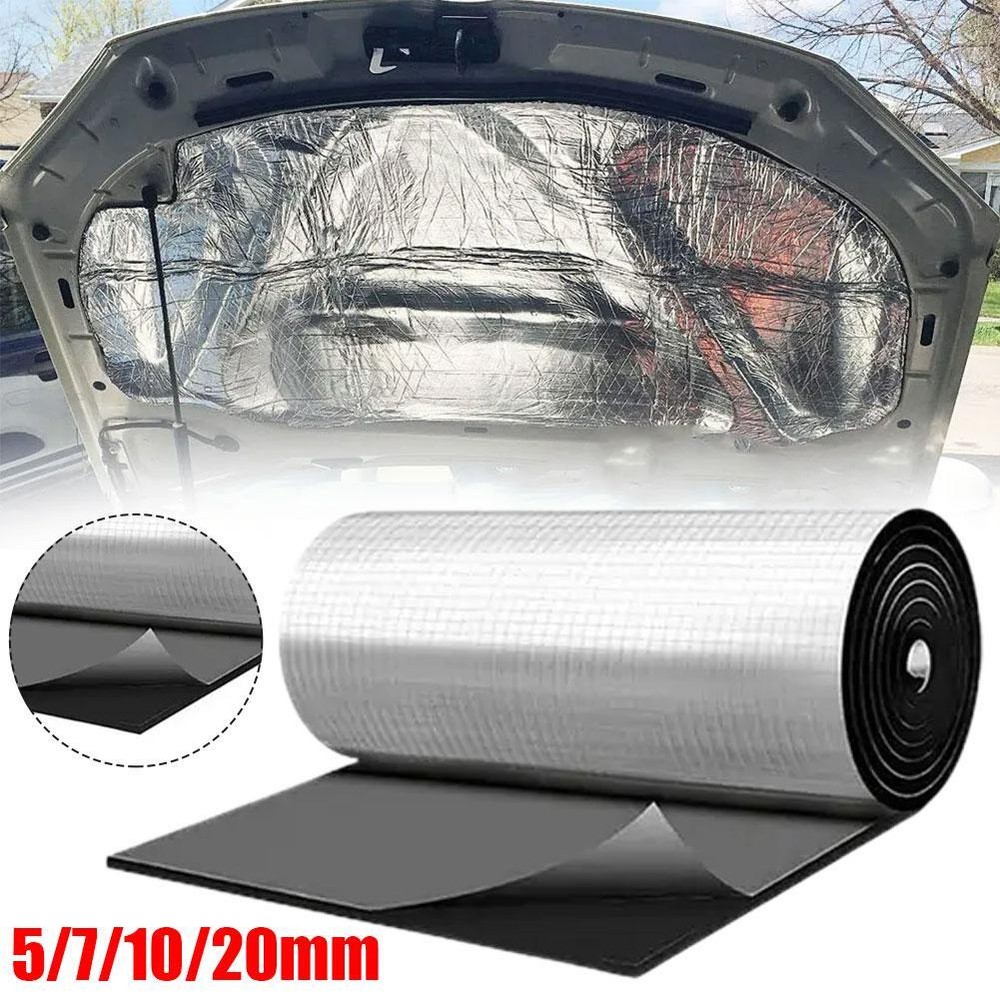 Soundproof Pad Noise Rubber Foam Silver Aluminum Foil Car🔥