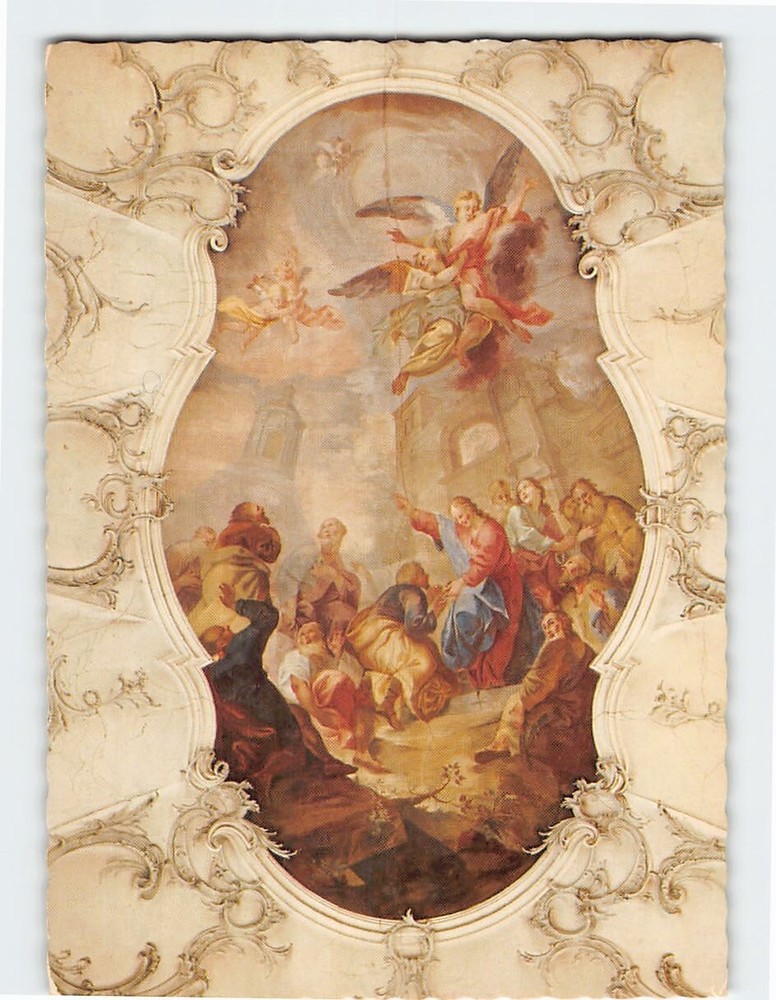 Postcard Fresco on ceiling by Franz X König At St Peter's Abbey Salzburg Austria