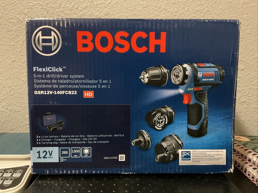 Bosch GSR12V-140FCB22 12v Max FlexiClick 5-in-1 Drill/Driver System