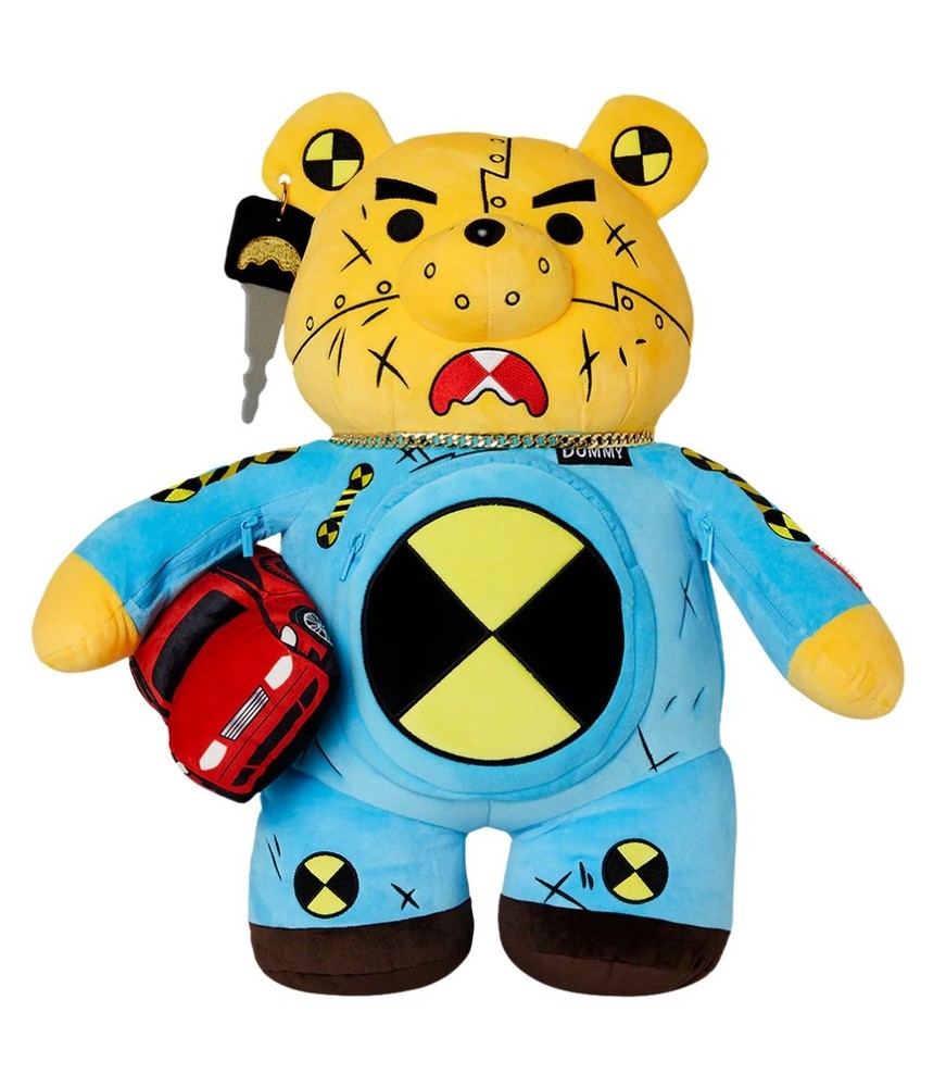 New Sprayground Car Crash Dummy Money Bear Backpack Limited Edition