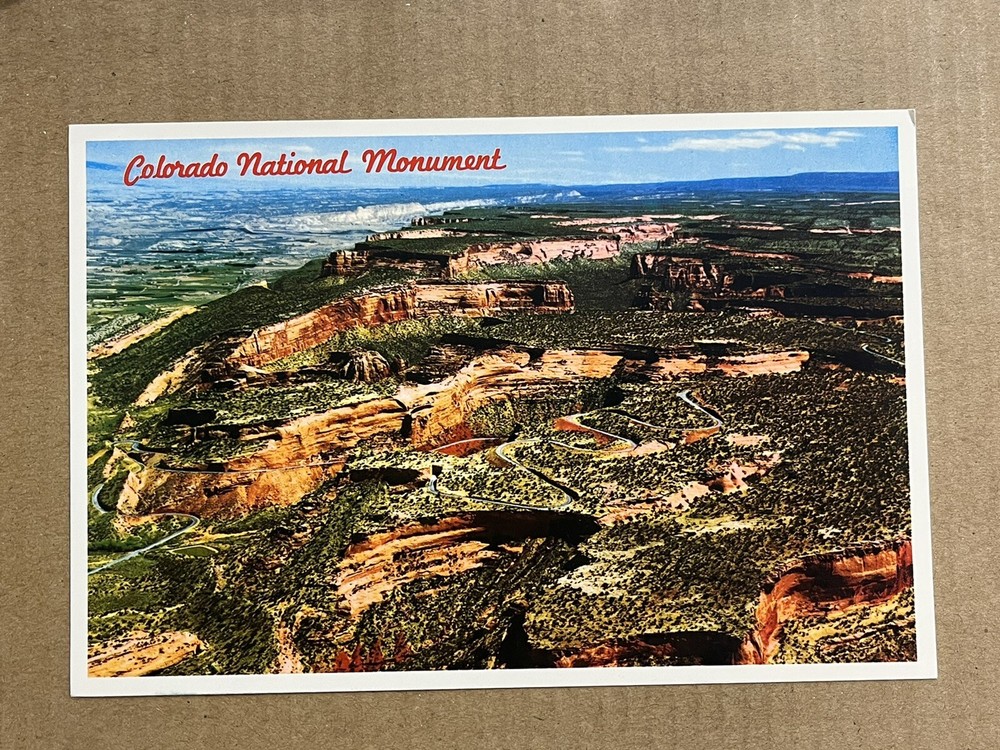 Postcard Colorado National Monument Aerial View Fruita Grand Junction Vintage PC