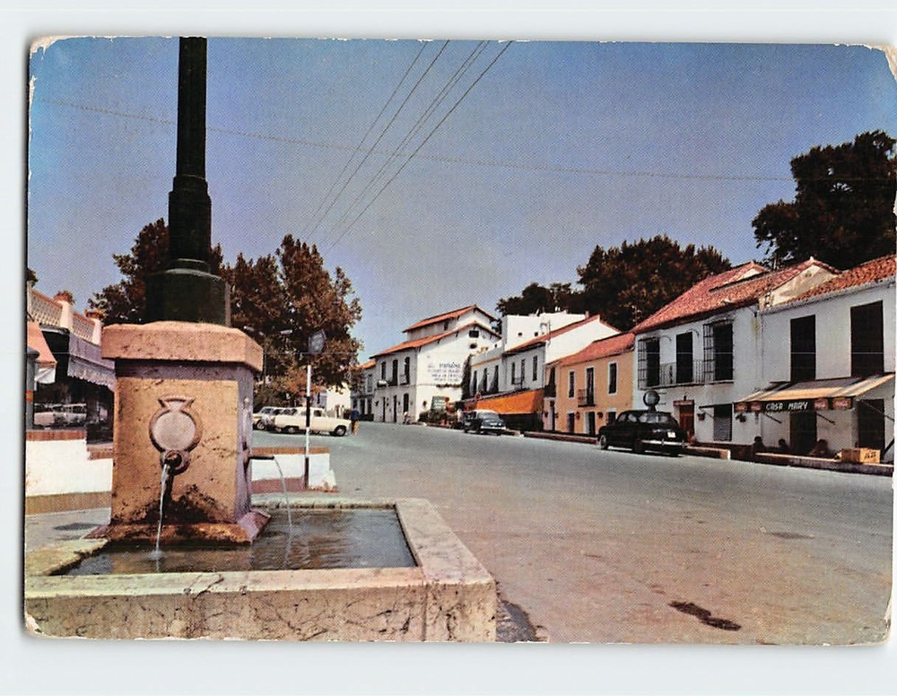 Postcard Fountain of the Square Torremolinos Spain