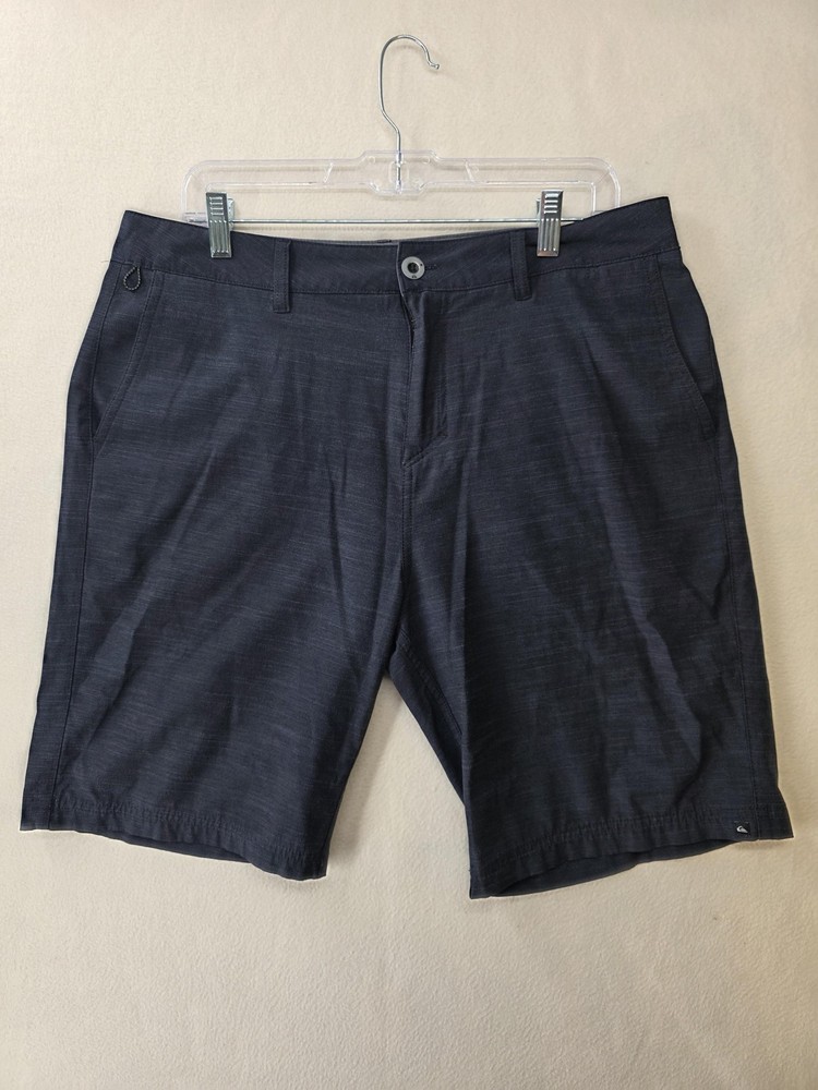 Quiksilver Amphibian Shorts Mens 34 Gray Hybrid Chino Quick Dry Beach Casual