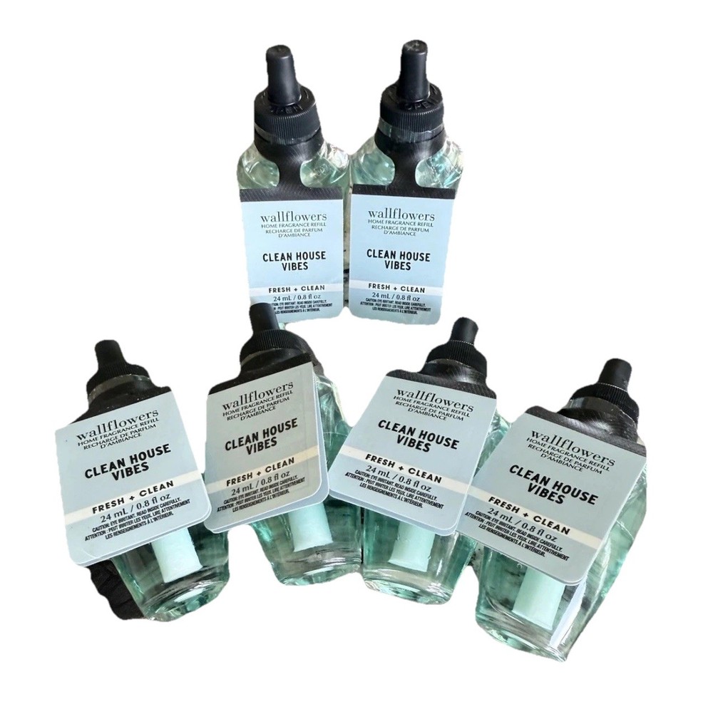 Bath & Body Works Wallflowers Refill bulb CLEAN HOUSE VIBES set of 6